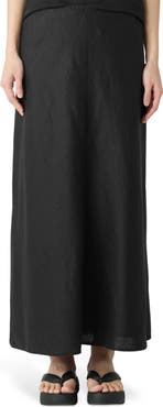Eileen Fisher Bias Cut Organic Linen A-Line Skirt
