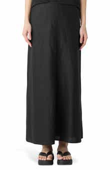 Eileen Fisher Bias Cut Organic Linen A-Line Skirt