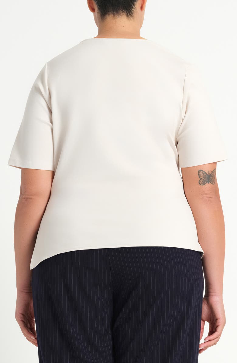 Estelle Sasha Short Sleeve Top, Alternate, color, Oyster