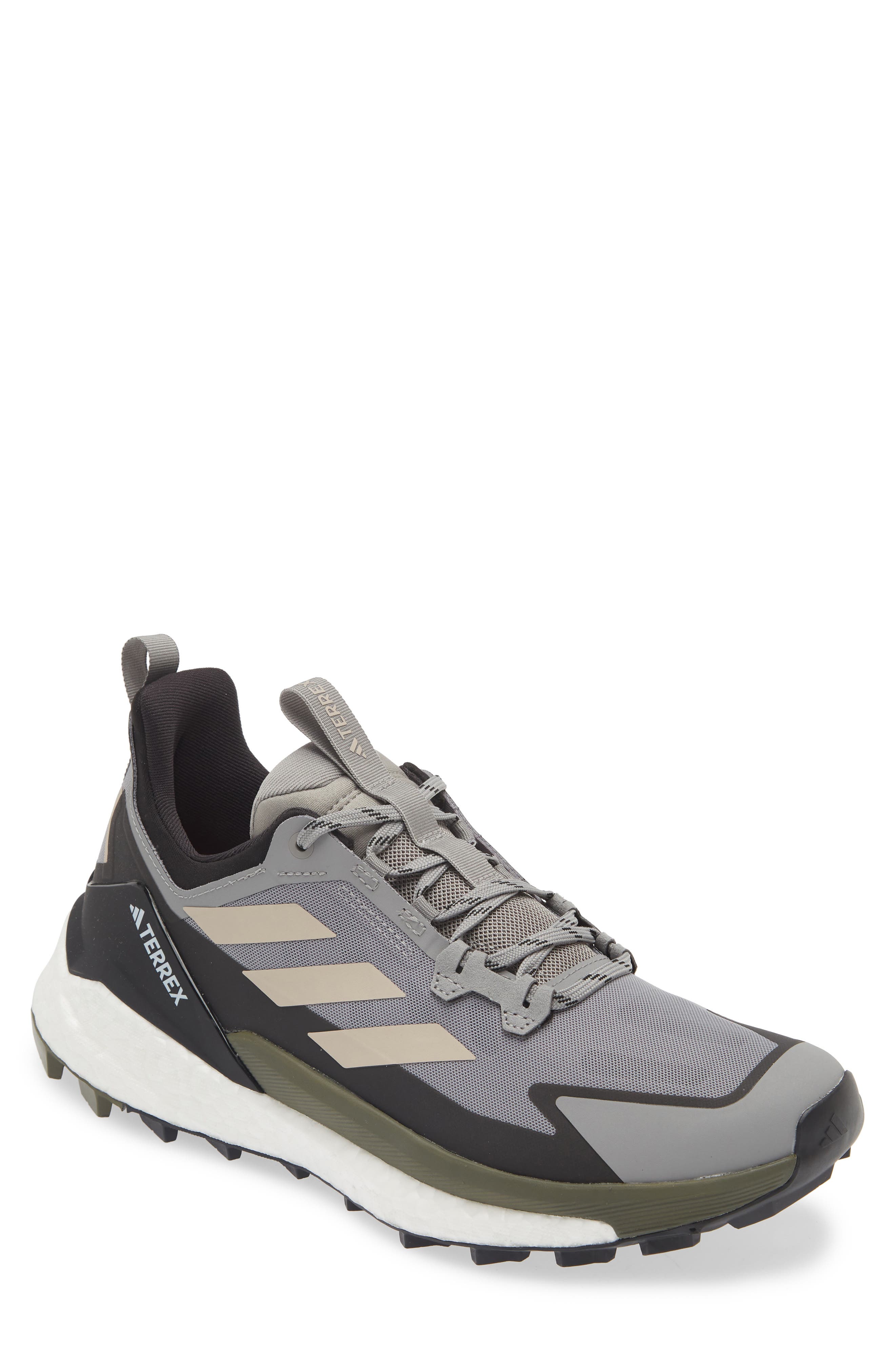 Terrex Free Hiker 2.0 Gore-Tex® Waterproof Hiking Shoe, Main, color, CHARCOAL GREY/ BLACK