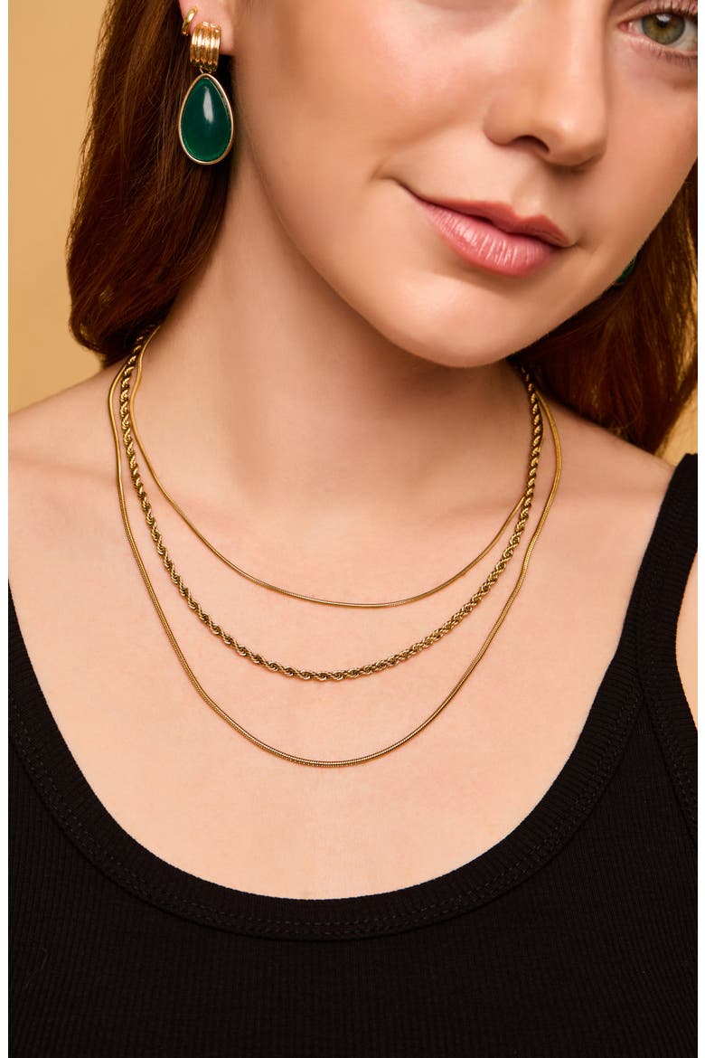 Misa Layered Necklace, Alternate, color, GOLD