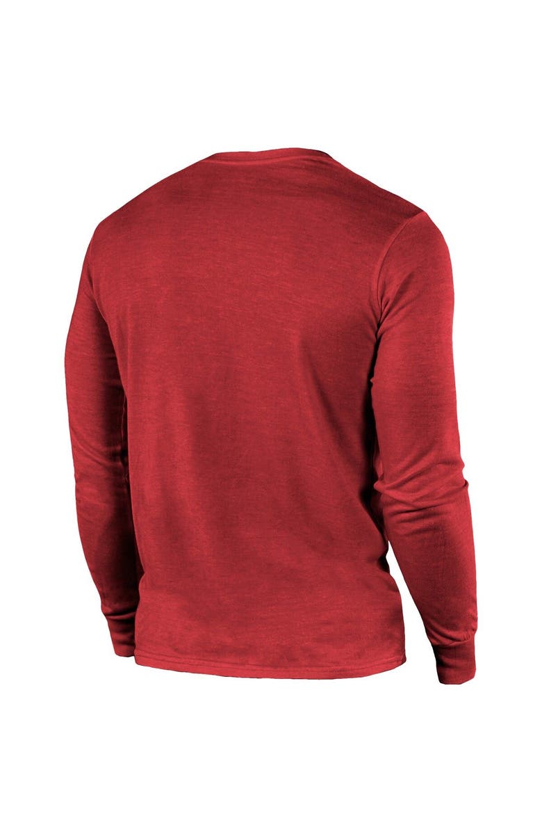 Majestic Threads Arizona Cardinals Majestic Threads Lockup Tri-Blend Long Sleeve T-Shirt - Cardinal, Alternate, color, Cardinal
