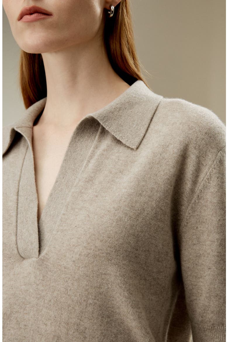 Women's Ultrafine Merino Wool Polo, Alternate, color, Camel