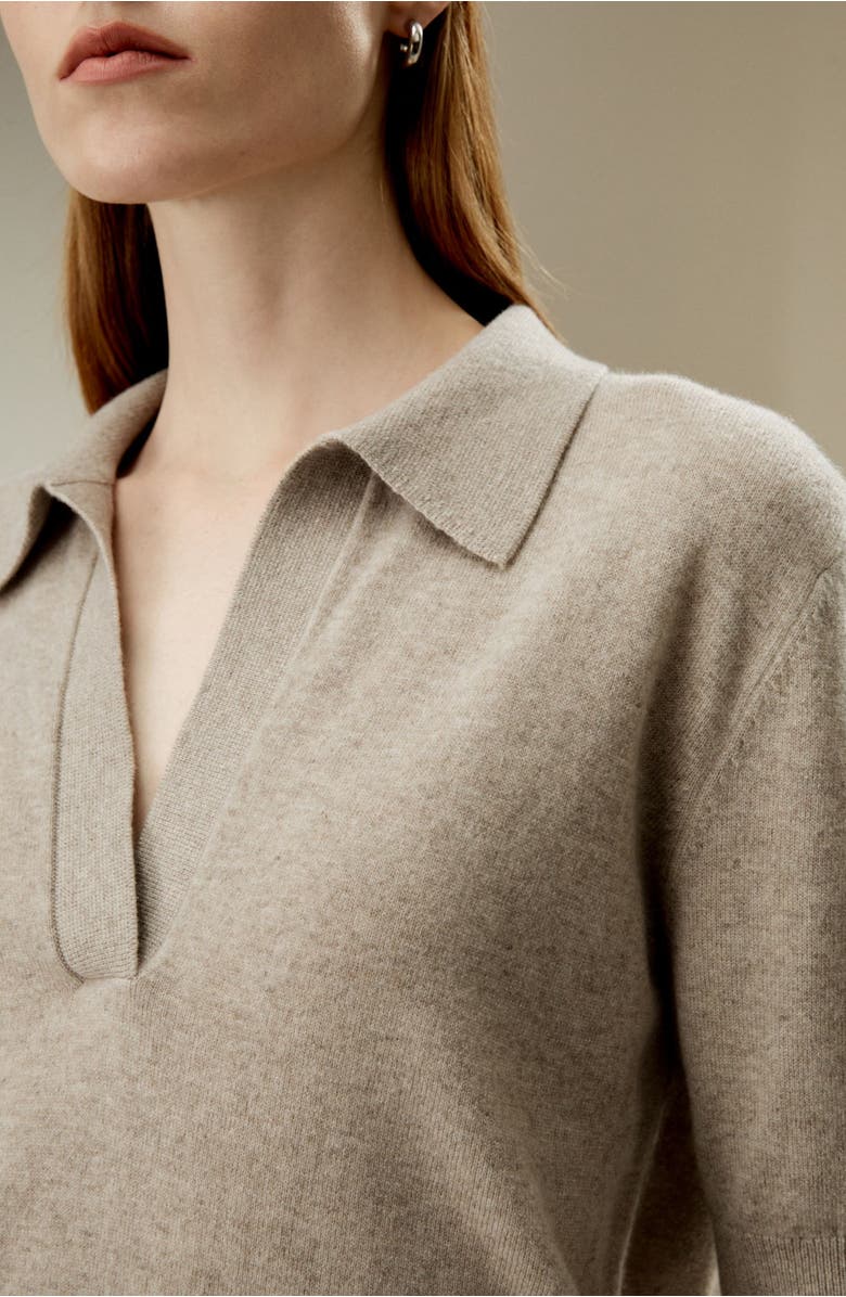 Lilysilk Ultrafine Merino Wool Polo, Alternate, color, Camel