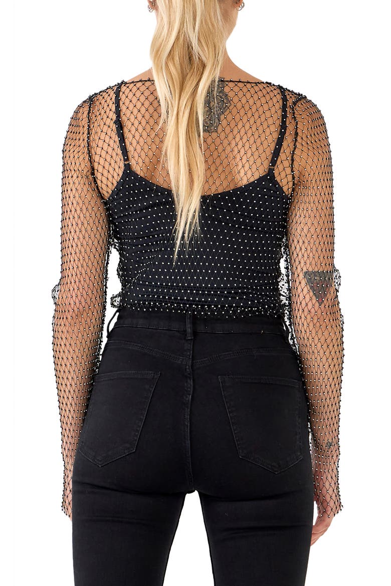 Embellished Top, Alternate, color, BLACK