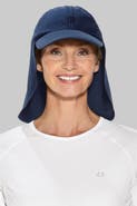 Coolibar Pool Cap with Neck Drape, UPF 50+ Sun Protection, Hayden