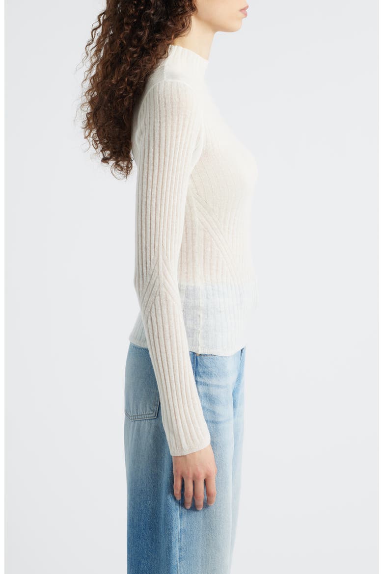 Mock Neck Sweater, Alternate, color, OPEN WHT