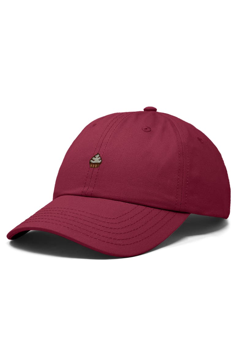 Cupcake Dad Cap, Alternate, color, Maroon
