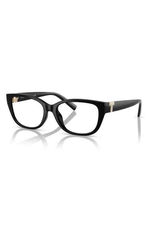 Tiffany & Co . 54mm Pillow Optical Glasses In Shiny Black