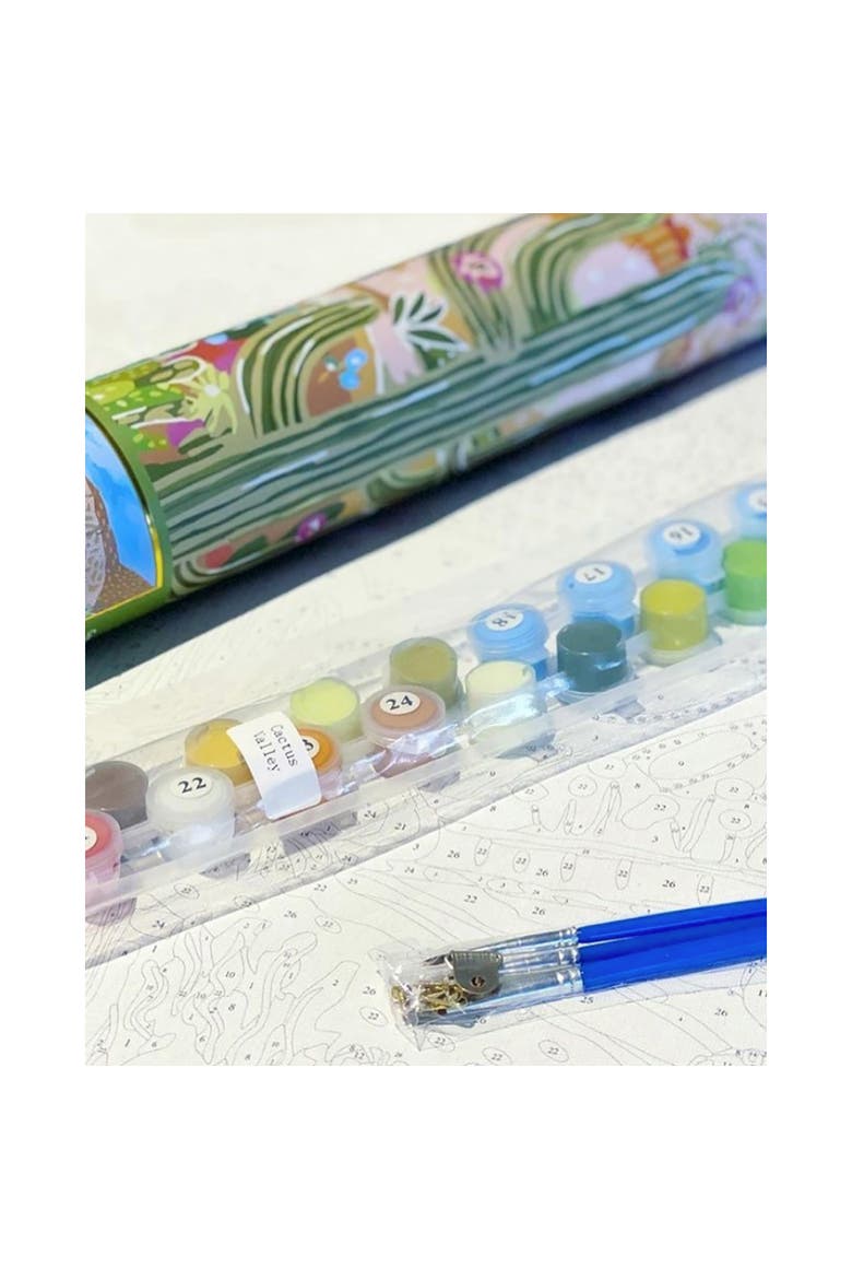 Paint By Numbers, Cactus Valley, DIY Painting Kit, Alternate, color, Multicolored