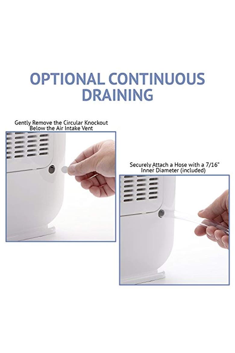 13-Pint Small-Area DesIccant Dehumidifier for Bedroom or Bathroom for Spaces Up to 270 Sq Ft, Alternate, color, White