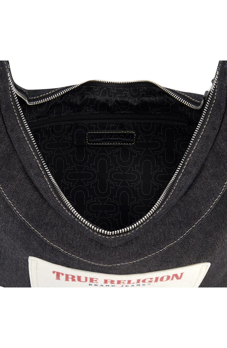 True Religion Brand Jeans Logo Pocket Shoulder Bag, Alternate, color, Black