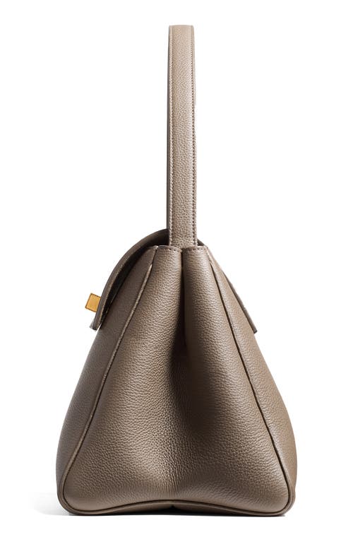 Khaite Square Embellished Leather Shoulder Bag In Elephant 105