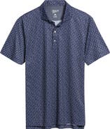 johnnie-O Minty Cocktail Print Performance Jersey Polo