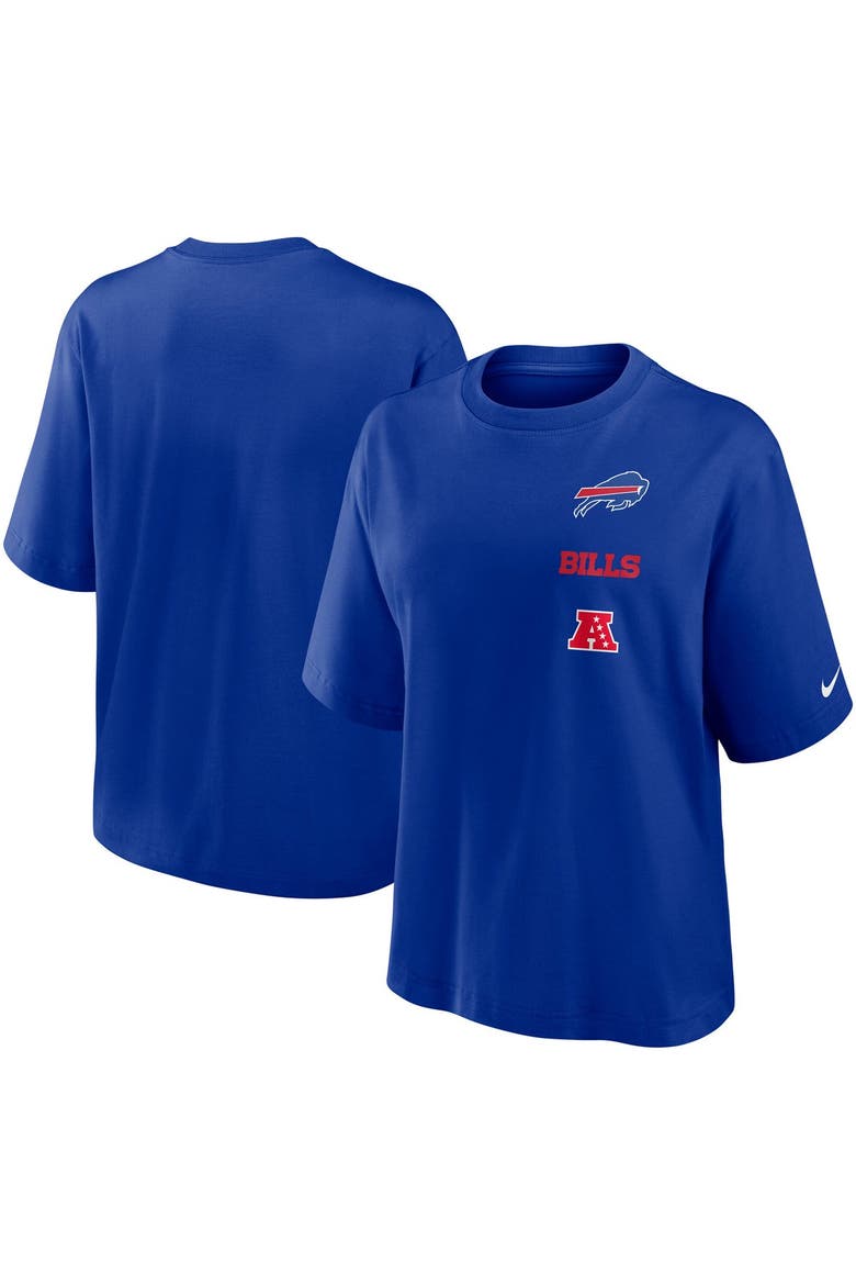 Women's Nike Royal Buffalo Bills Primetime Premium Essential Loose Fit Boxy T-Shirt, Alternate, color, Royal