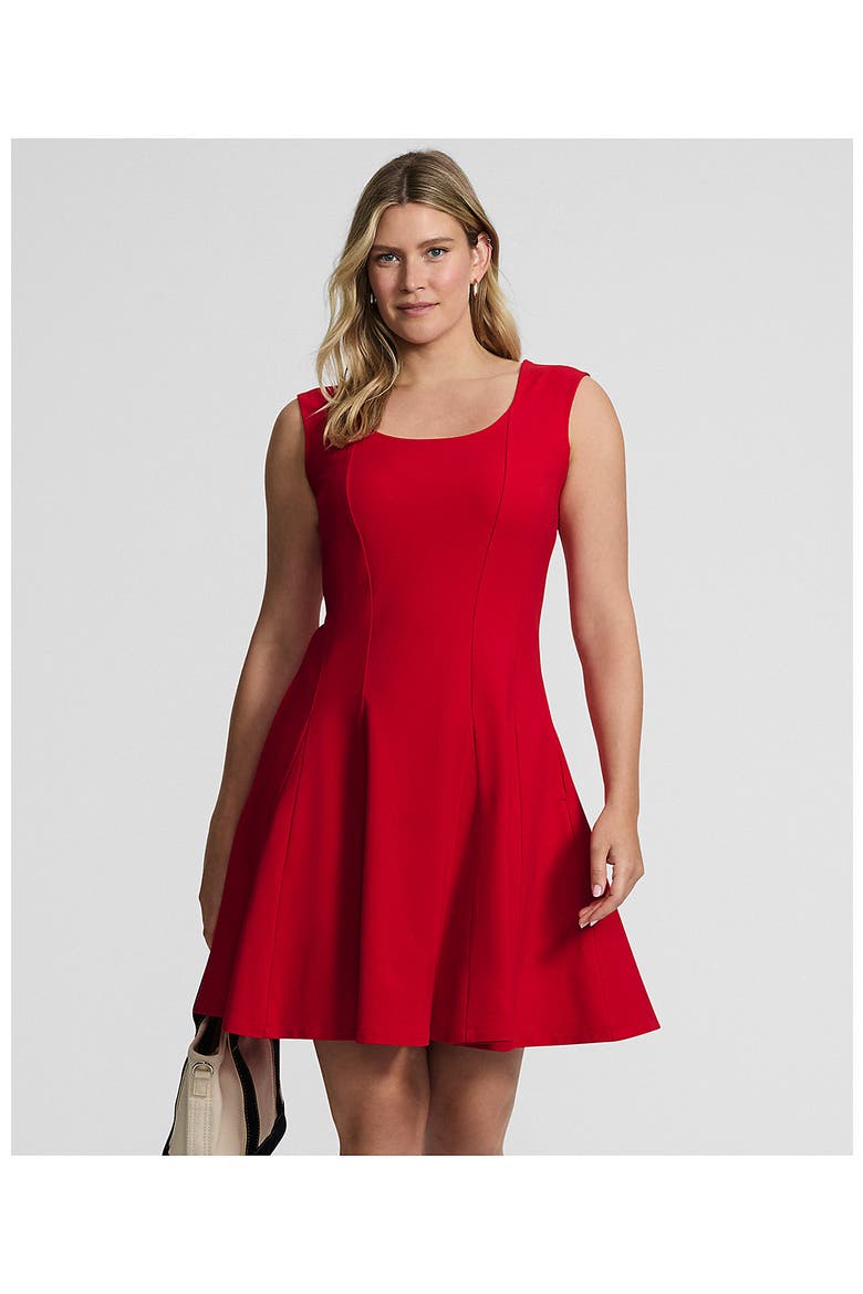 Starfish Scoop Neck Sleeveless Mini Dress, Alternate, color, Compass Red