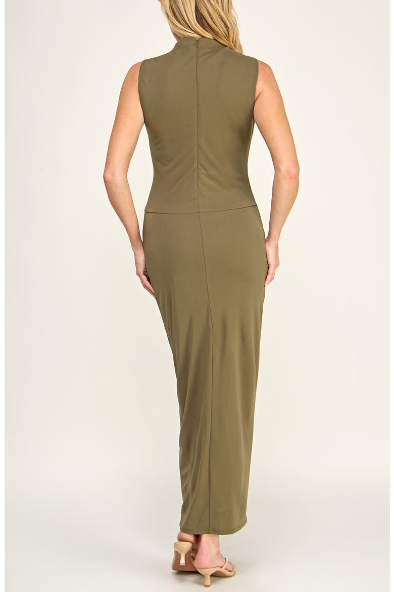 Hardware Detail Sleeveless Body-Con Dress, Alternate, color, OLIVE