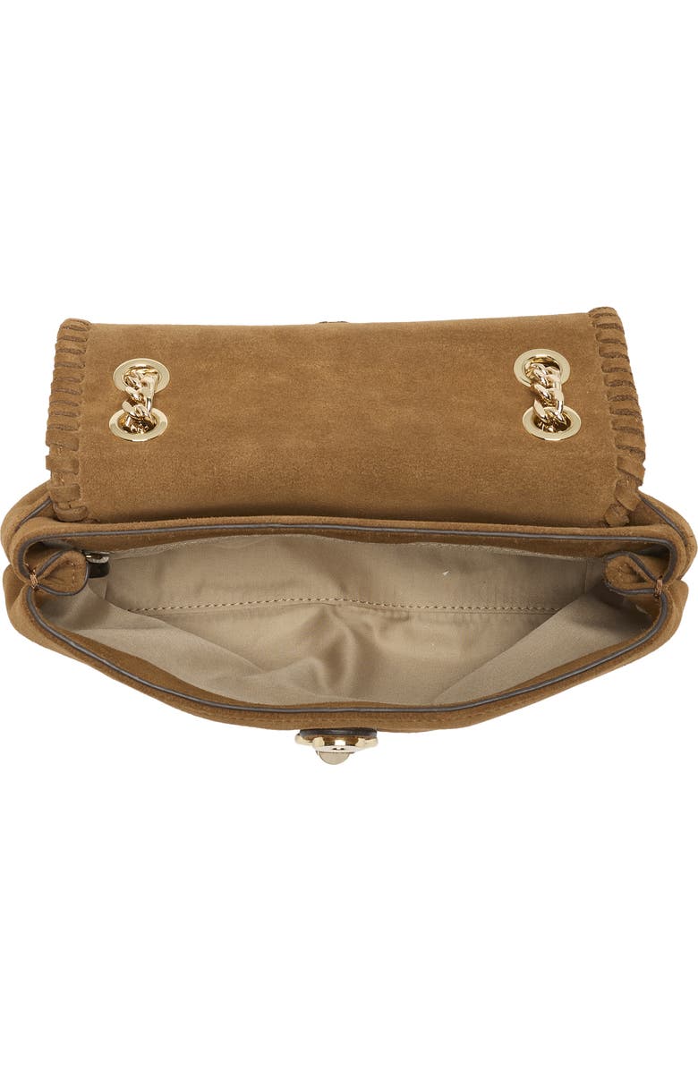 Rebecca Minkoff Edie Whipstitch Leather Crossbody, Alternate, color, Caramel