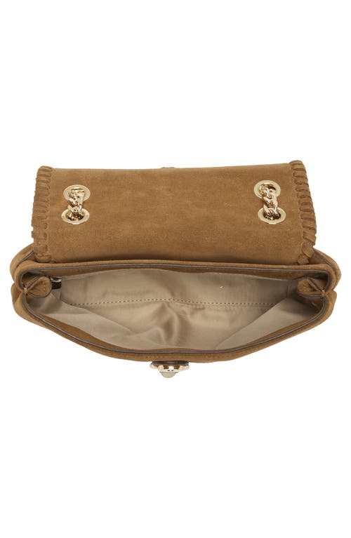 Rebecca Minkoff Edie Whipstitch Leather Crossbody In Brown