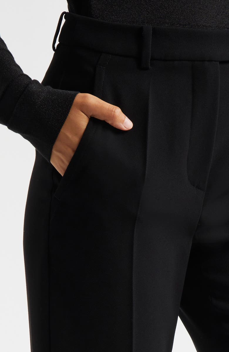 Emporio Armani Techno Gabardine Straight Leg Pants, Alternate, color, Solid Black