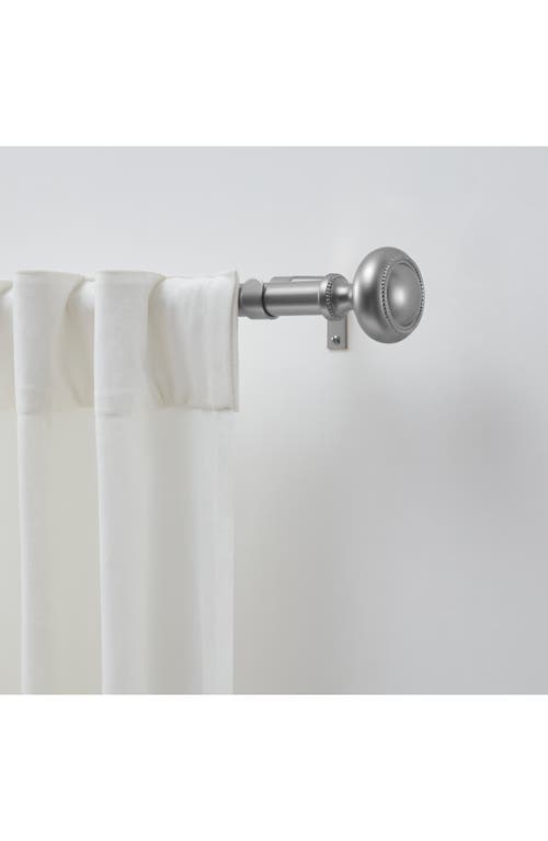 Dkny Barrett 36" To 66" Adjustable Curtain Rod In Silver