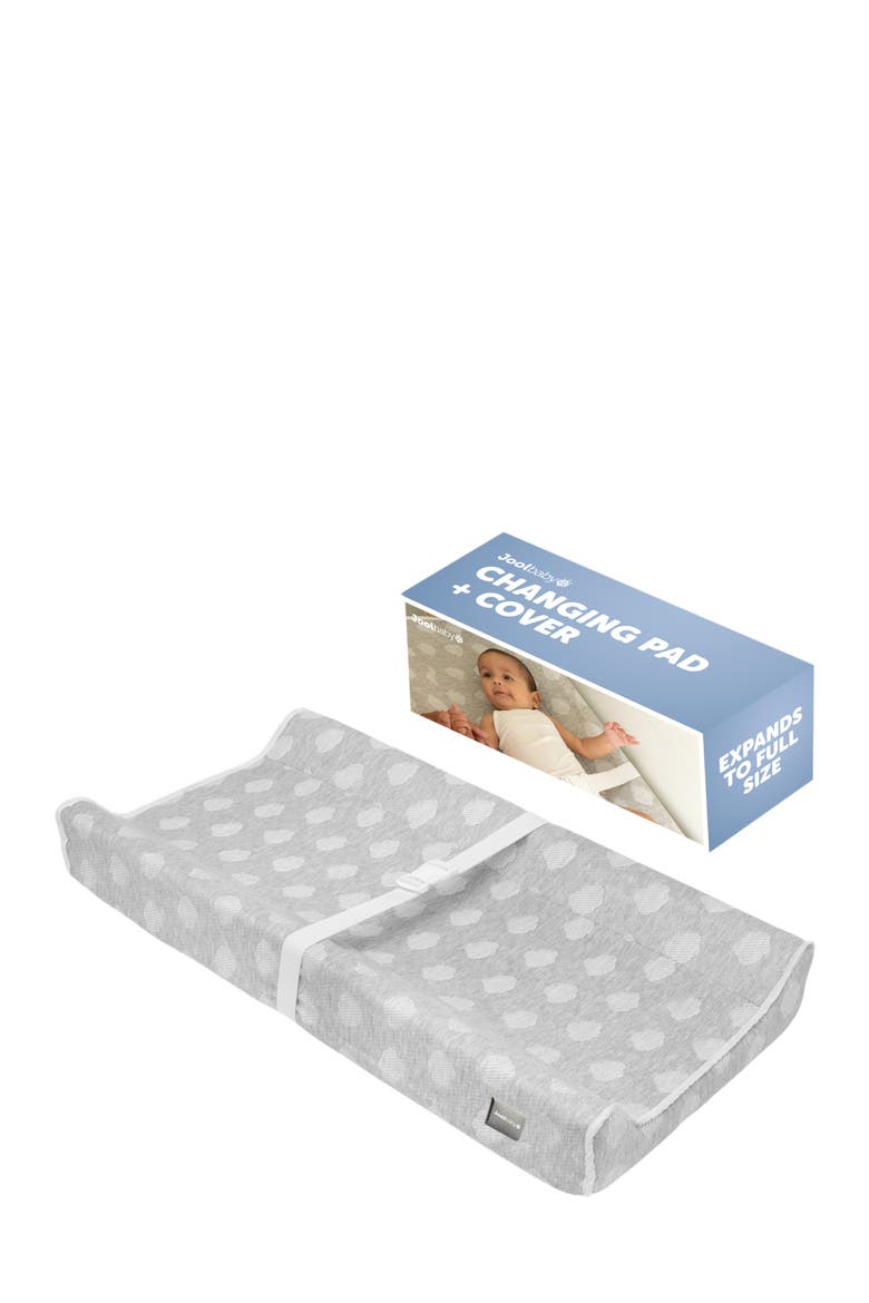 Soft Changing Pad + Washable Cover, Non-Slip - Fits Standard Changing Tables & Dressers, Main, color, Gray - Cloud
