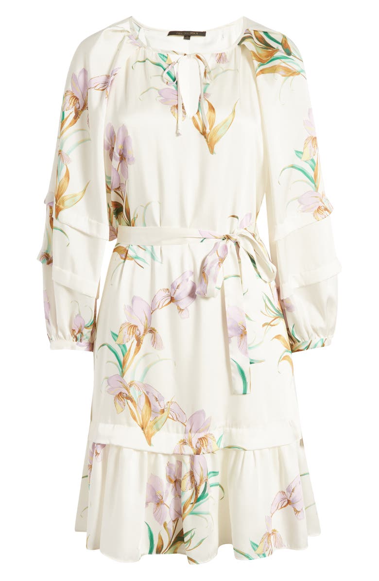 KOBI HALPERIN Trace Floral Tie Waist Dress, Alternate, color, 