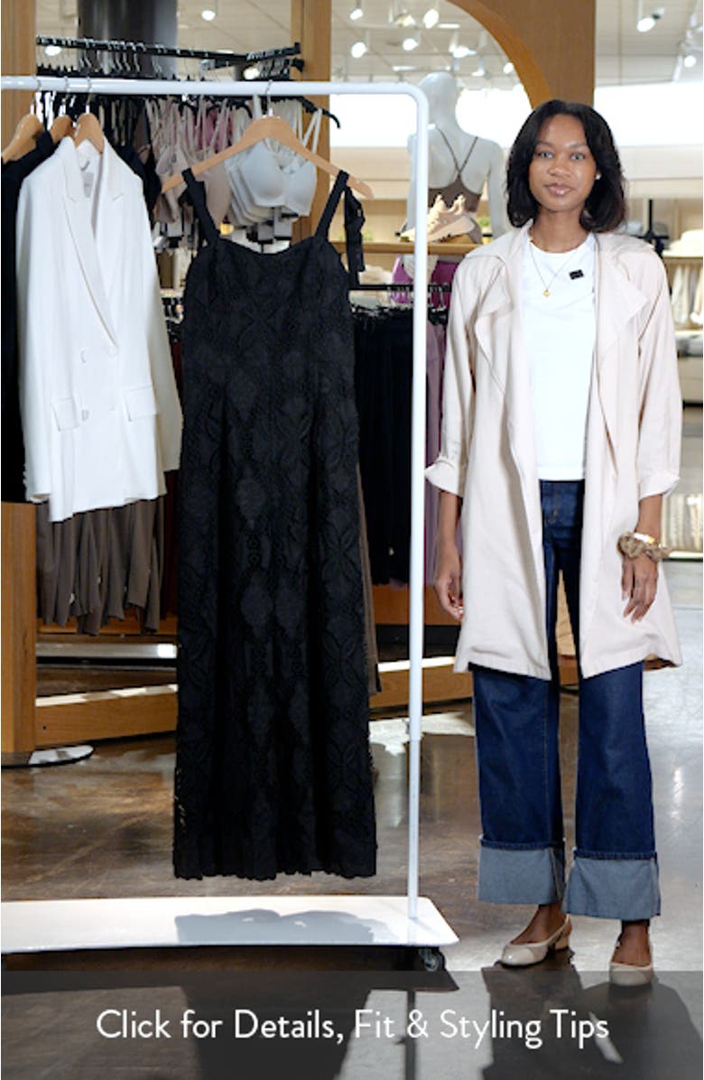 Raya Tie Strap Lace Jumpsuit, sales video thumbnail