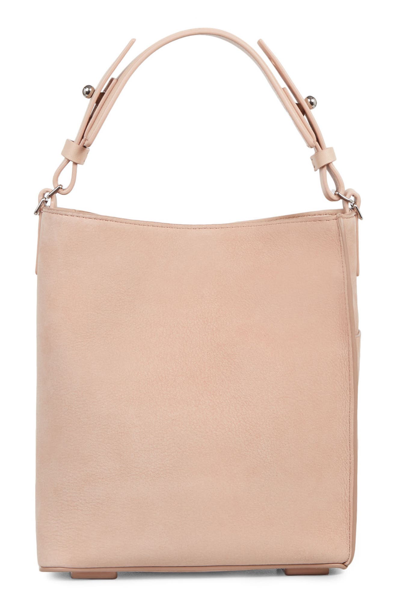 AllSaints Mini Mast Leather North/South Tote, Alternate, color, 