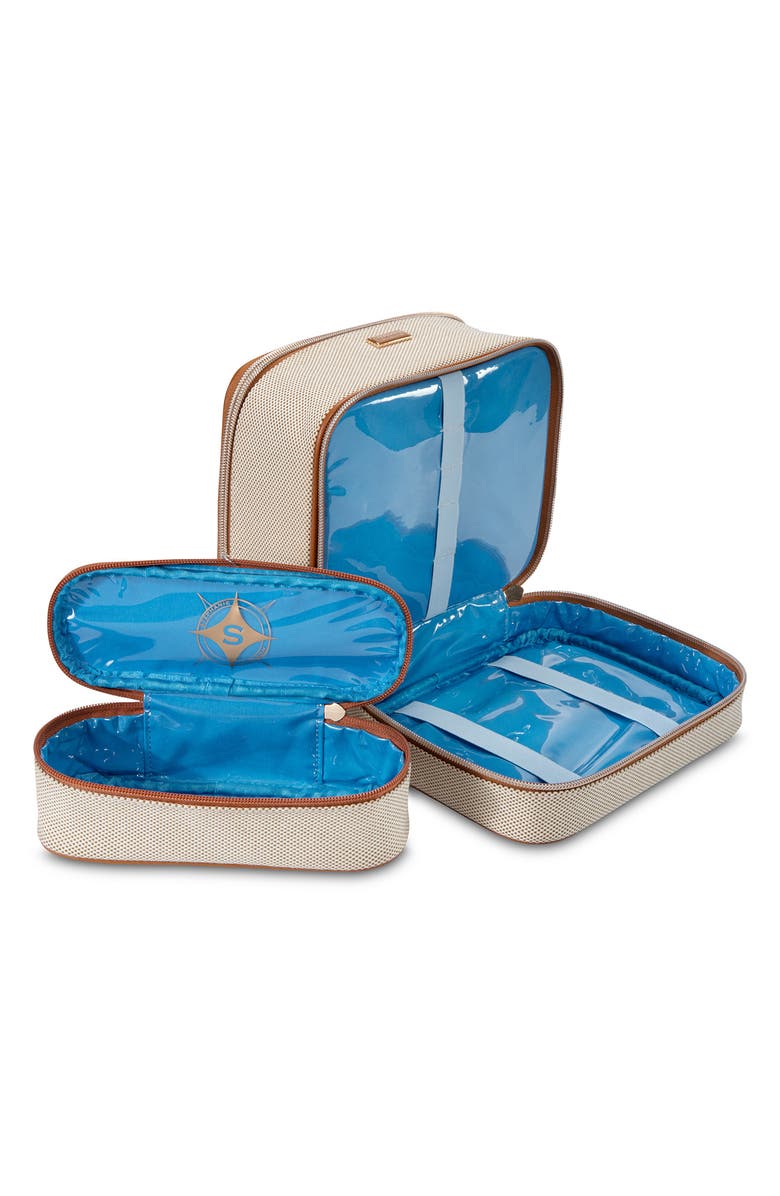 Stephanie Johnson Tropea Ivory Jenny Train Cosmetics Case, Alternate, color, Ivory