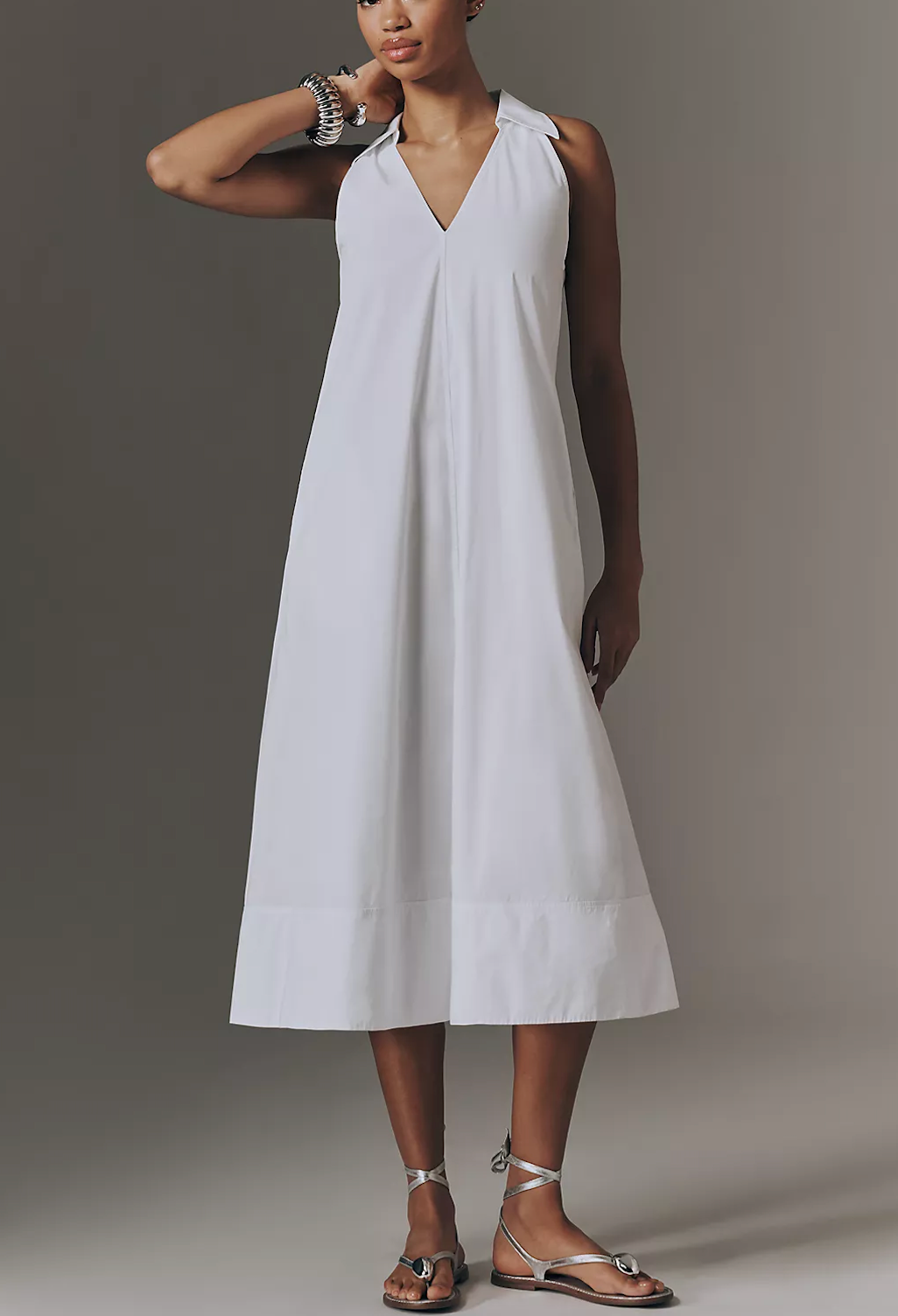 Nava Poplin Midi Dress - image 2