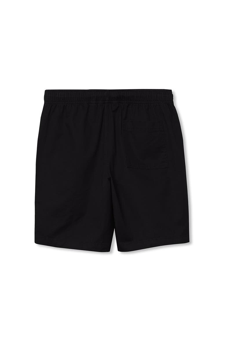 Boys Husky Cotton Pull On Shorts, Alternate, color, Black