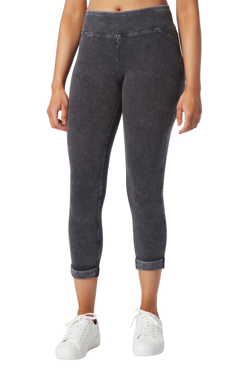 Andrew Marc Sport Rolled Cuff Crop Leggings, Main, color, 