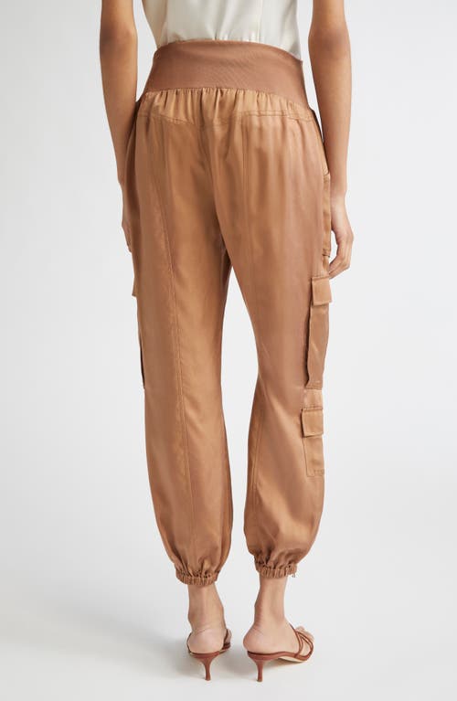 Cinq À Sept Raven Elasticated-waist Cargo Trousers In Brown