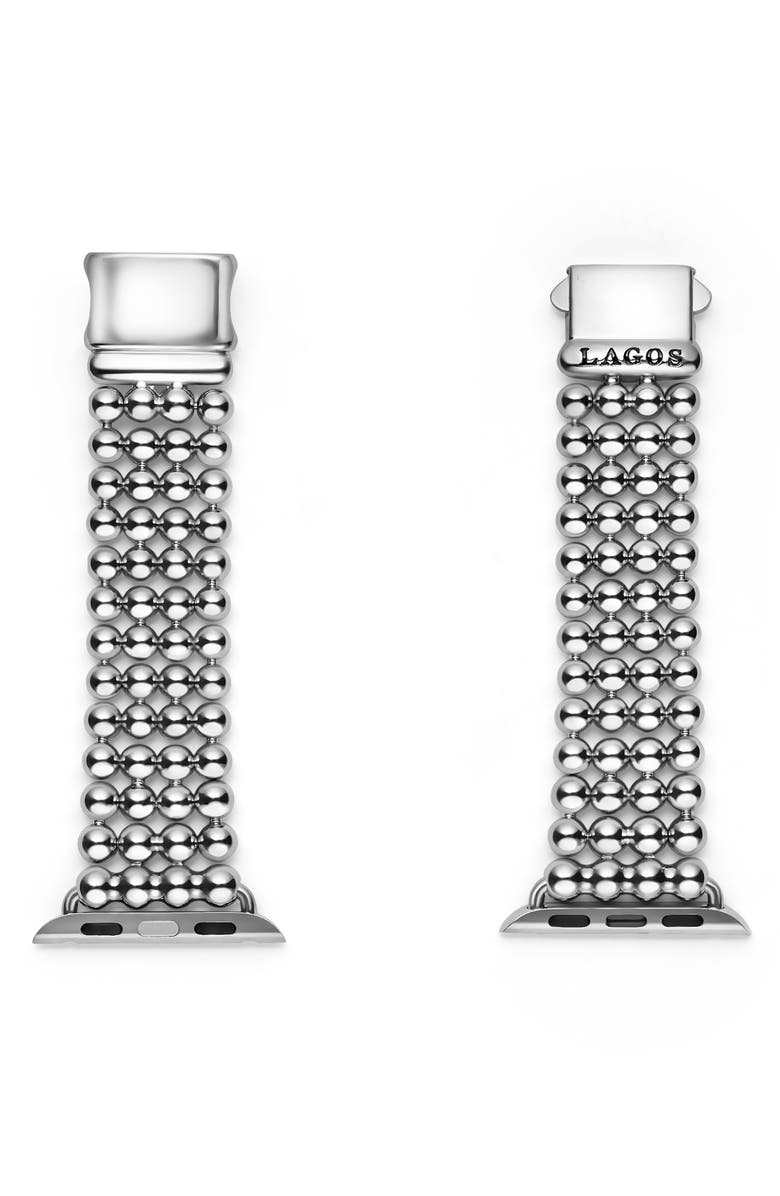 LAGOS Smart Caviar Beaded Apple Watch<sup>®</sup> Watchband, Main, color, Silver