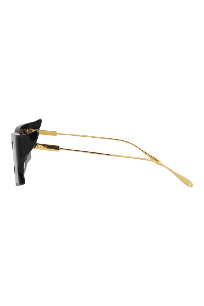 51mm Cat Eye Sunglasses, Alternate, color, BLACK GOLD GREY