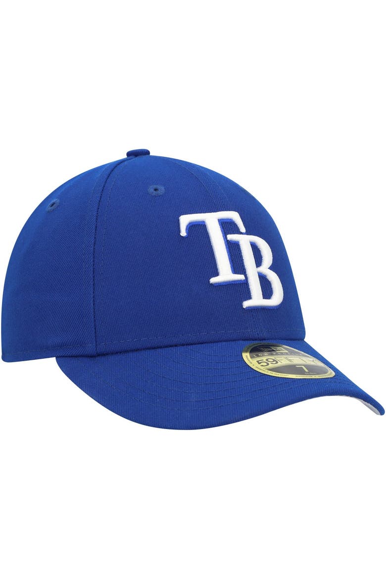 Men's New Era  Royal Tampa Bay Rays White Logo Low Profile 59FIFTY Fitted Hat, Alternate, color, Royal