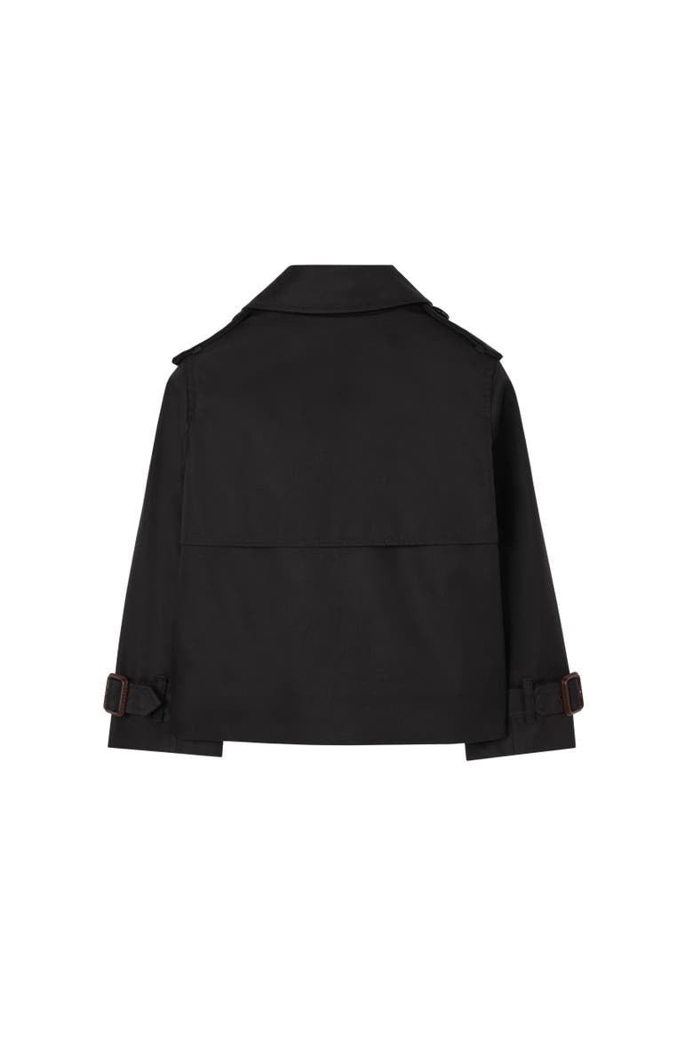 Cotton Trench Jacket, Alternate, color, Black