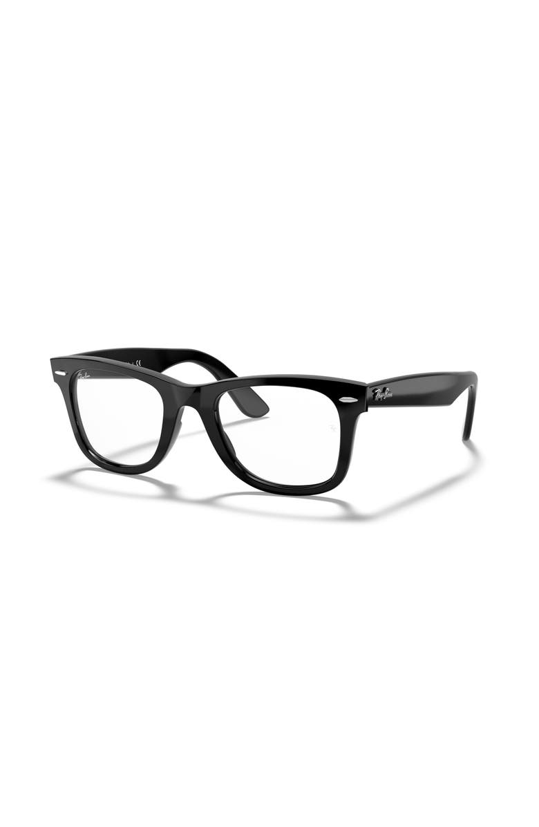 Ray-Ban 50mm Square optical glasses, Main, color, Black