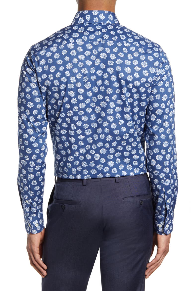 Slim Fit Floral Dress Shirt, Alternate, color, SERRA FLORAL DARK SURF
