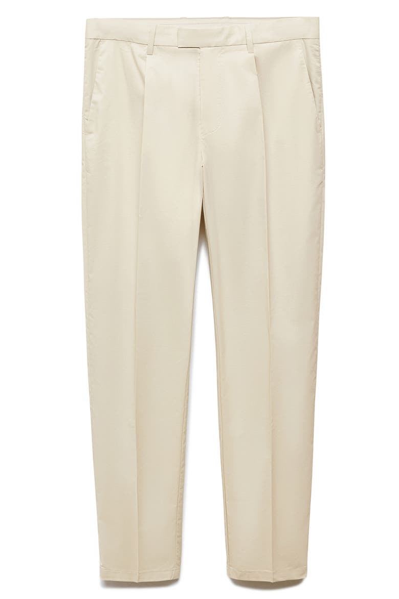 Pleated Slim Fit Dress Pants, Main, color, BEIGE