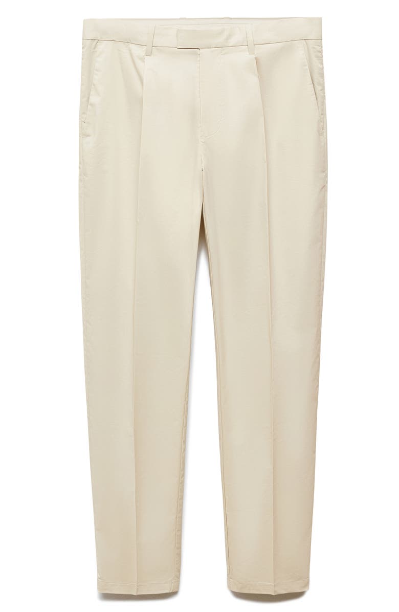 MANGO Pleated Slim Fit Dress Pants, Main, color,