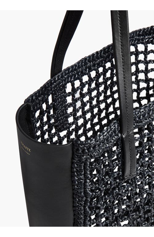 Shop Khaite Small Zoe Raffia Tote