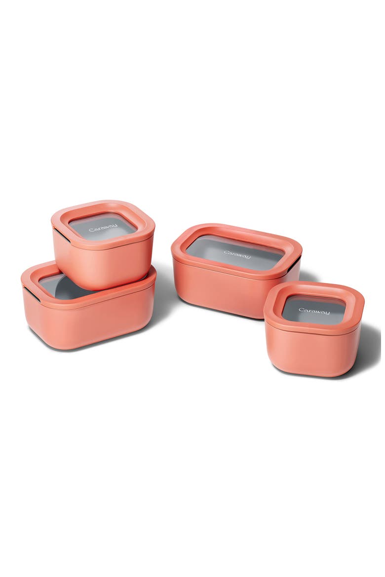 Mini Glass Food Storage 9-Piece Set, Main, color, PERRACOTTA