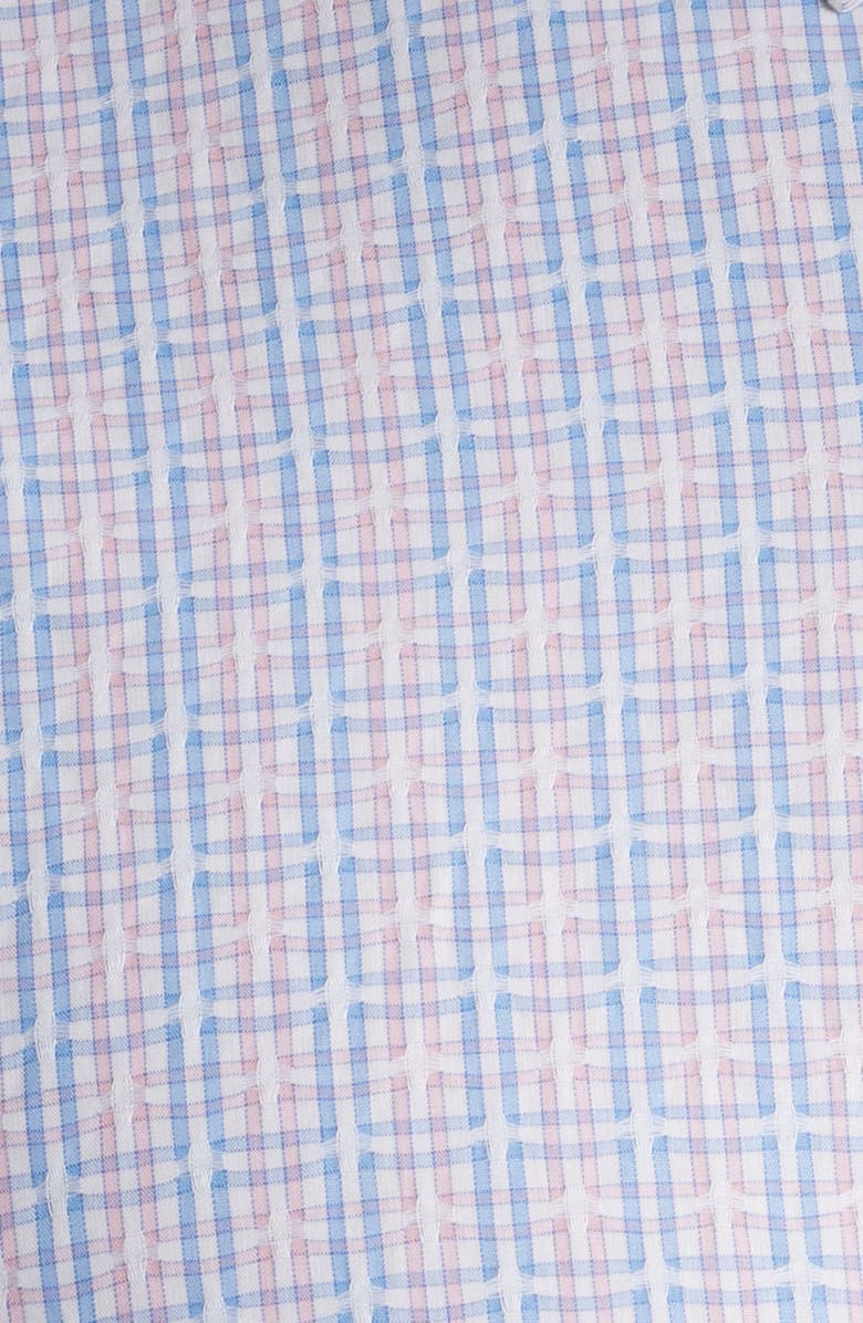Scott Barber Multicolor Check Cotton Jacquard Button-Down Shirt, Alternate, color, 