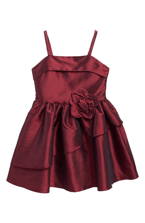 Kids' Iridescent Taffeta Fit and Flare Dress