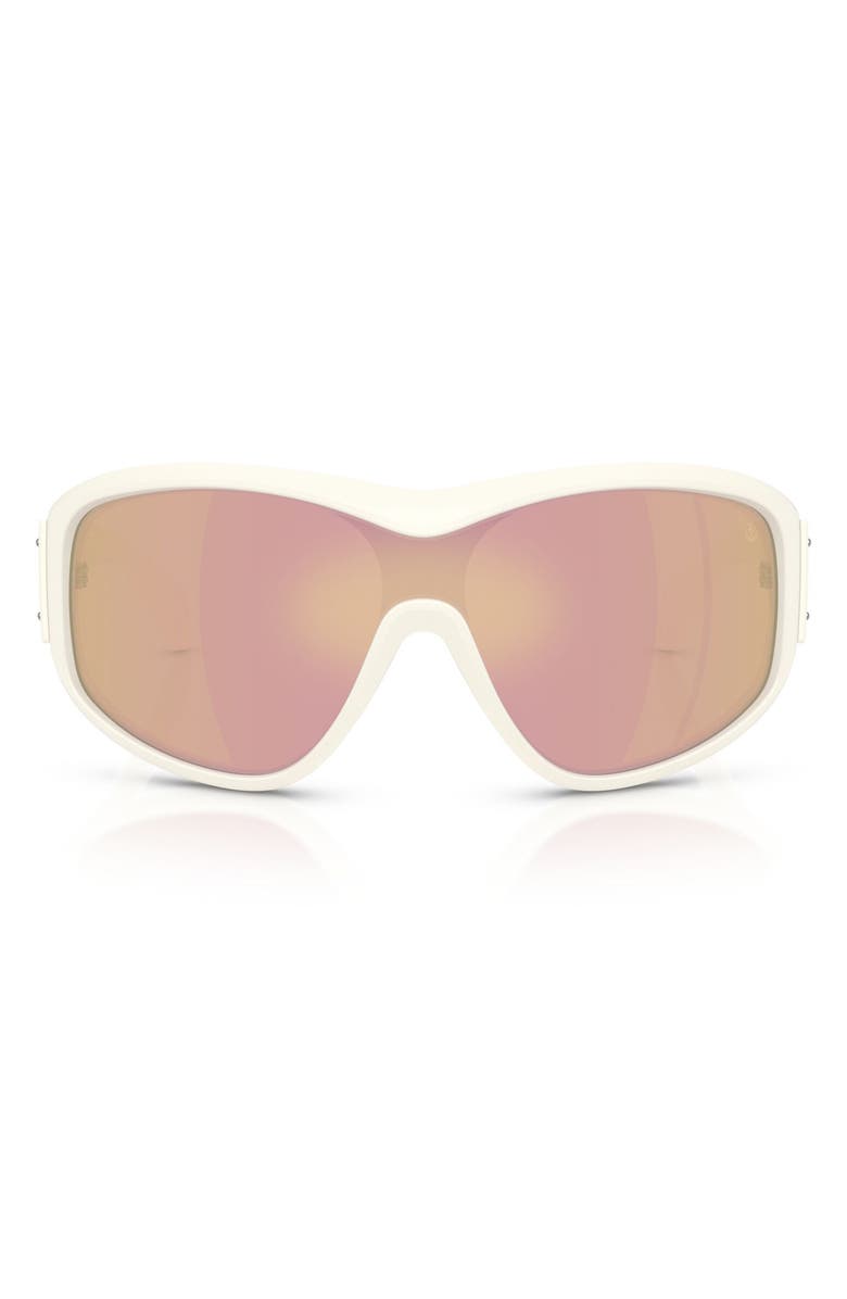 Moncler Thyra 36mm Oval Sunglasses, Main, color, Vanilla / Brown Mirror Gold