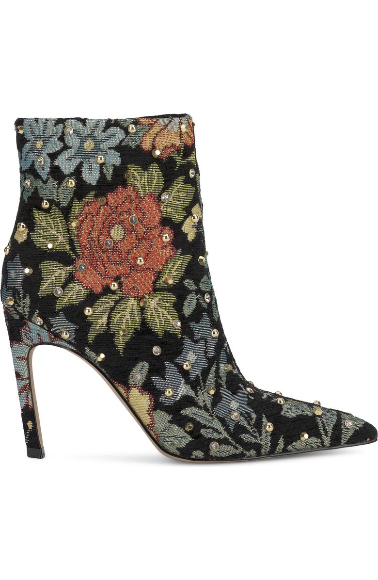 Jessica Simpson Wilonix Pointed Toe Bootie, Alternate, color, Black Floral Multi