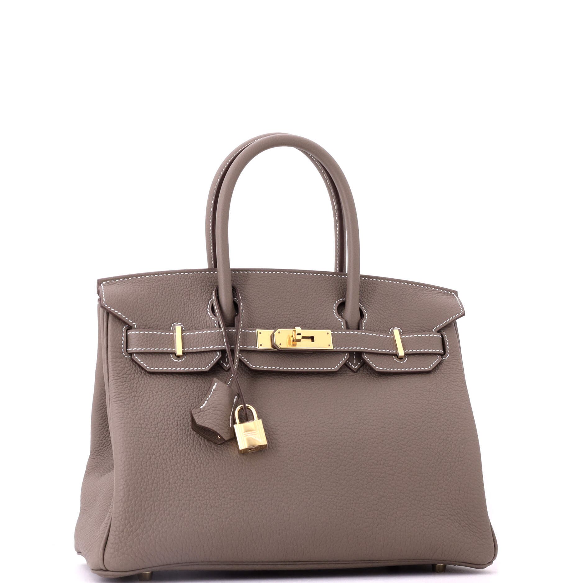 Pre-Owned Hermes Birkin Handbag Grey Togo with Gold Hardware 30, Alternate, color, Etoupe