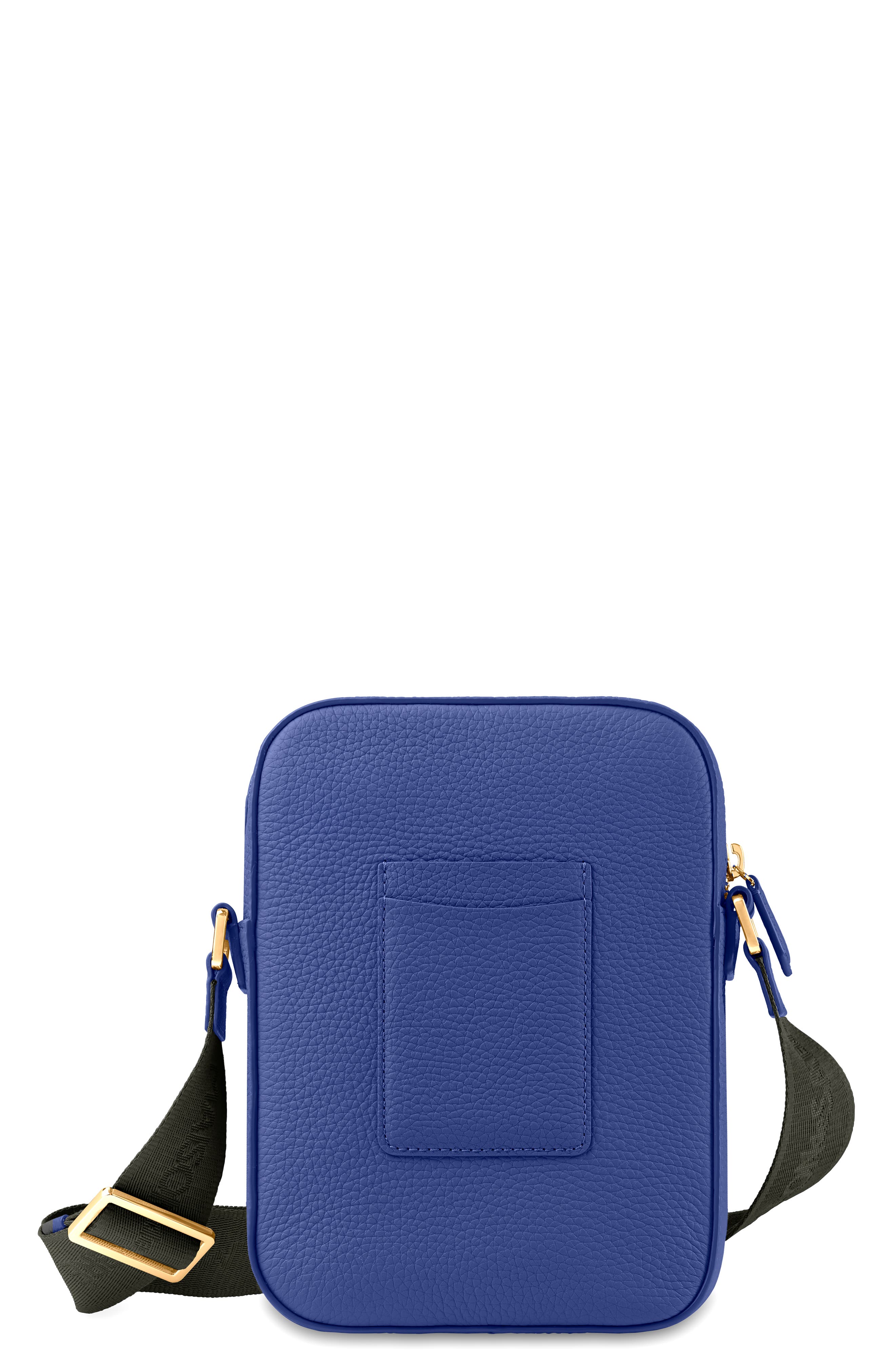 Small Leather Messenger Bag, Alternate, color, Lapis Blue